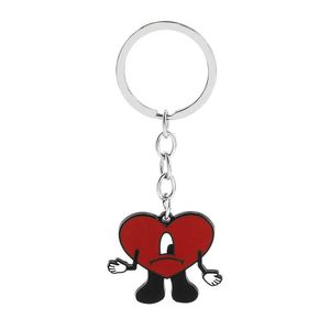 Keychains Lonyards en forme de cœur en forme de cœur mignon et à la mode avec un cœur rouge.Son porte-clés en émail décoration pendentif automobile accessoires J240509 J240509