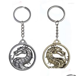 Sleutelhangers Lanyards Hoge kwaliteit sleutelhanger Game Mortal Kombat sleutelhanger sleutelhanger auto-accessoires houder voor cadeau Chaveiro ketting sieraden Dhc8E