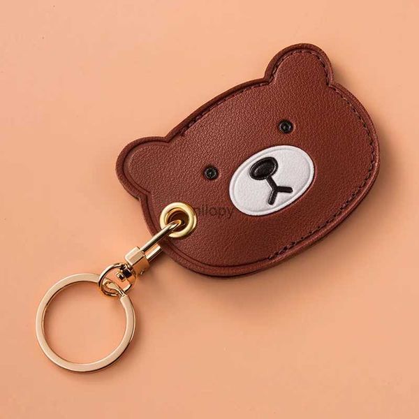 Keychains Lonyards Cartes à caniche de haute qualité avec porte-clés Kawaii Bear Cartoon Plastic ID Cover Couple Cadeau Gift IC IC Elevator Bus Card