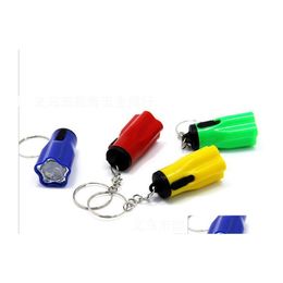 Porte-clés Longes Randonnée Cam Outdoor Gear LED Mini Porte-clés Super Bright Lampe de poche Torche Fleur Forme Porte-clés Anneau Couleur Mixte Otyem