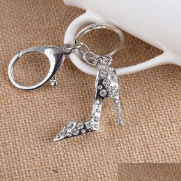 Keychains Lanyards Hollow Out High Heel Shoes Keychain Purse Tas Buckle Handtas hanger voor autoshuthouder vrouwen cadeau azl672 Dr Dhl8w