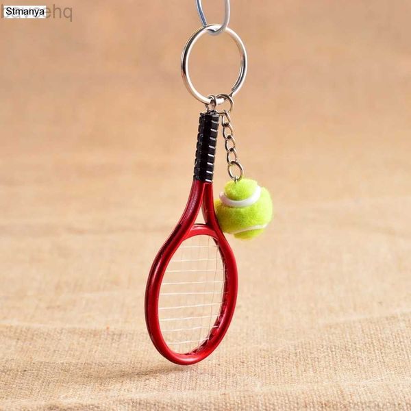 Keychains Lanyards Vente chaude mini raquette de tennis pendentif porte-clés de clés de porte clés de clés de clés de clés accessoires pour les cadeaux de la journée des amoureux # 17162 D240417