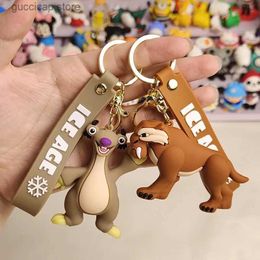 Sleutelhangers Lanyards IJstijd sleutelhangers Manny Diego Sid sleutelhangers mammoet RAZ anime figuur sleutelhanger Saber verjaardagscadeaus kerst sieraden Y23