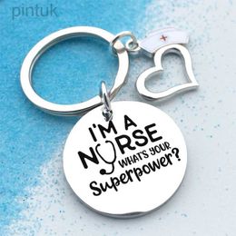 Porte-clés longes je suis une infirmière pendentif porte-clés hôpital infirmière jour porte-clés cadeau femmes sac charme porte-clés porte-bijoux ldd240312