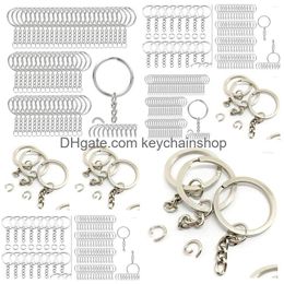 Sleutelhangers Lanyards sleutelhangers sleutelhanger sleutelhanger splitring 100 stuks metalen blanco ringen sleutelhanger sleutelhanger kettingen drop levering mode A Dhm0A