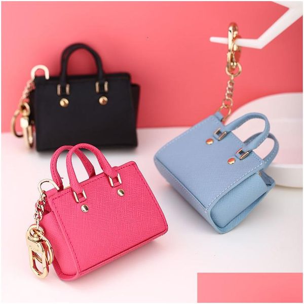 Porte-clés Longes Porte-clés Longes Milesi Marque Cuir Mini Sac Porte-clés Femme Cowe Wings Mode Airpod Casque Femmes S Cadeau Dhcuv