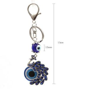 Llaveros Lanyards L Creative Evil Eyes Llavero Peacock Colgante Decoración Handcraft Key Holder Buena Suerte Devils Blue Coche Colgante Bolsa Drop Amuwf