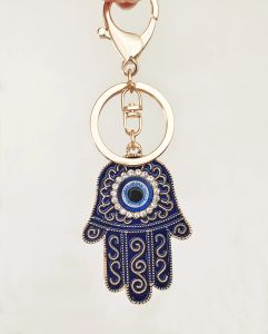 Porte-clés Longes L Evil Eye Porte-clés Turc Hamsa Main Femmes Hommes Or Chanceux Charme Protection Bénédiction Sac À Main Porte-clés Drop Deliv Amb2C