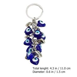 Sleutelhangers Lanyards L Turks Blauw Boze Oog Sleutelhanger Sier Lucky Key Ring Devil Eyes Chain Sieraden Craft Drop Delivery Ambbi