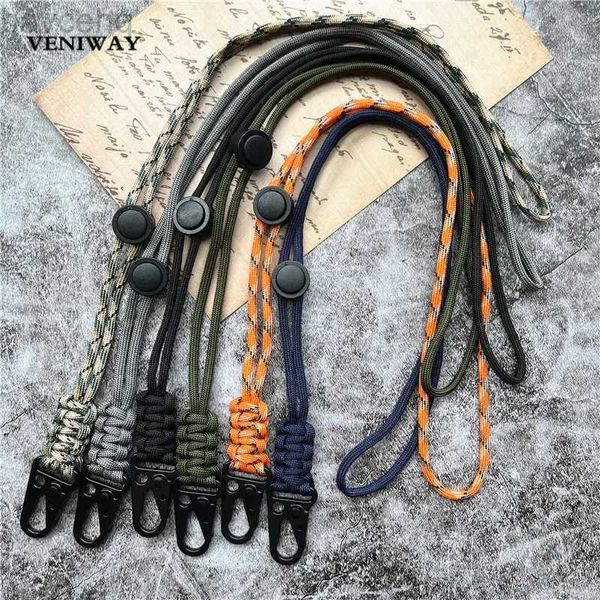 Llavero Lanyards Lanyard Heavy Metal Keychain ajustable Credencial hecho a mano Teléfono móvil Cierre de cuello Cadena anti-perdición D240417