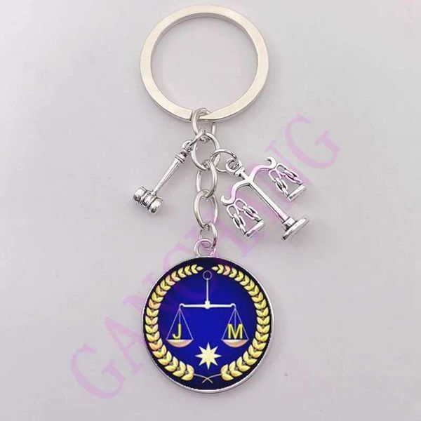 Keychains Abogado de Lanyards Keychain Escala judicial Juez Juez Juez Judicial Hammer Keychain de la Facultad de Derecho de la Facultad de Derecho Justicia legal Justicia Legal Y2405101zji