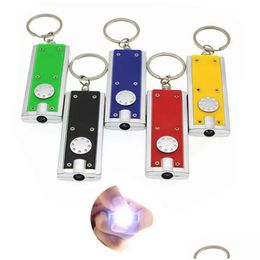 Porte-clés Longes LED Porte-clés Type de boîte à lumière Porte-clés Lumières Porte-clés Cadeaux créatifs Mini lampe de poche Livraison directe Mode Dhgarden Dhxle