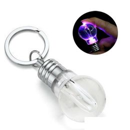 Keychains Lanyards LED -licht BBS Keychain hanger Spiral Colorf gradient lights BB Key Chain Creative Gifts Keyring Drop Delivery DHVF9