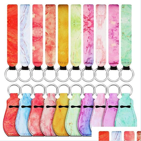 Keychains Lanyards Lipstick Set Neoprene Keys Lip Rouge Outdoors Protección de entorno portátil Smart Er Fashion Lipsticks 13 Dhm1s