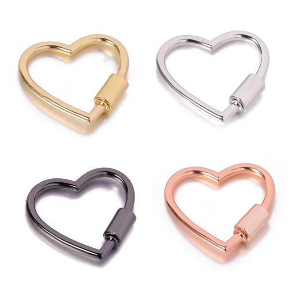 Llaves de llaves Lanyards Love Heart Buckle Gatter Clip Metal usado para llaves Cadenas de langosta Accesorios de joyería Q240403