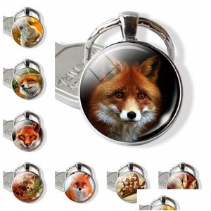 Porte-clés Longes Belle Photo Cabochon En Verre Porte-clés Pendentif Animal Porte-clés En Métal Cadeaux De Noël Pour Enfants Drop Delivery Fash Dhhrx