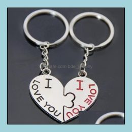 Porte-clés Longes Lovers Porte-clés Flèche Je t'aime Coeur Porte-clés Cupidon Pendentif Porte-clés Porte-clés Cadeaux Amant 4 Styles Drop Deli Dhr1X