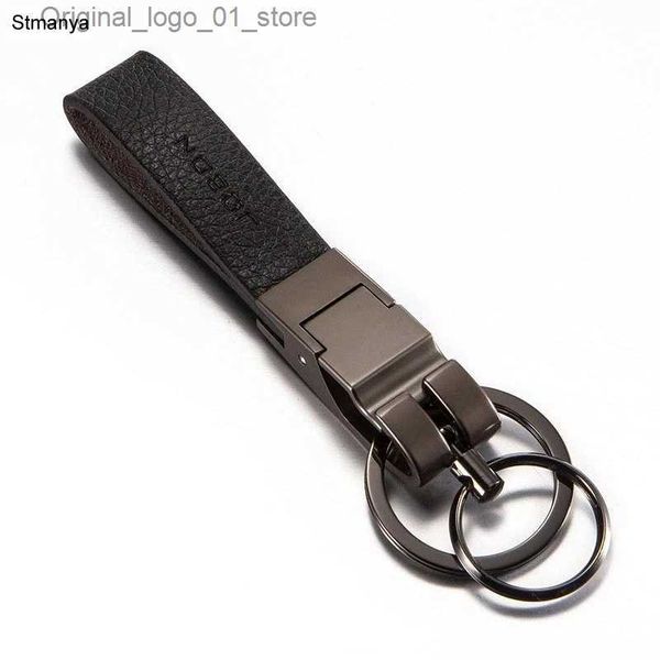 Keychains Lanyards Men New Cool Luxury Metal Clain Top Genuine CAR CAR CAR CAR CHAPE MUJER BOLS BAJE BECHING BELYCHAINY JEYCAS CON CAJA Q231219