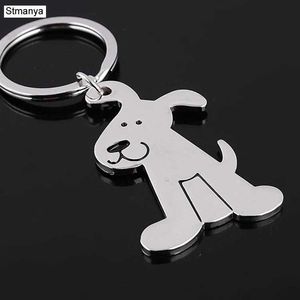 Keychains Lanyards Metal Dog Keychain Key Ring Fashion Animal Chain-clé Cédente Porte de voiture Pendre Pendre Sac Charmes Ring Accessoire Q240403