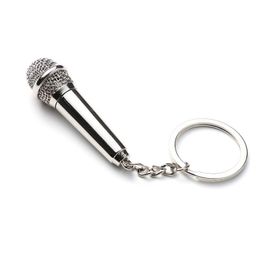 Porte-clés Longes Métal Mimic Microphone Porte-clés Pendentif Saint Valentin Cadeau Drop Delivery Accessoires De Mode Dhlke