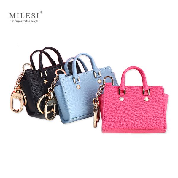 Porte-clés Lanyards Milesi Femmes Bon Goût Mini Ailes Sacs Porte-clés pour Sacs À Main Change Purse Mignon Miniature Sac À Main Smart Doll MP372 230718