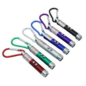 Porte-clés Longes Mini 3In1 Led Pointeurs De Lumière Laser Pointeur Porte-clés Lampes De Poche Torche Lampe De Poche Détecteur D'argent Lumières Drop De Dh5Lk