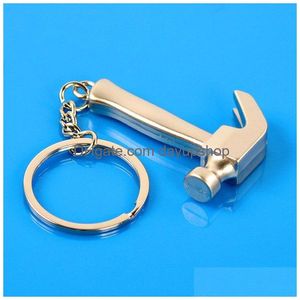 Keychains Lanyards Mini Metal Keychain Personalidad Claws Hammers Modelo de colgante Hammer Cadena de llaves Ring Party Drop entrega Dhl6s