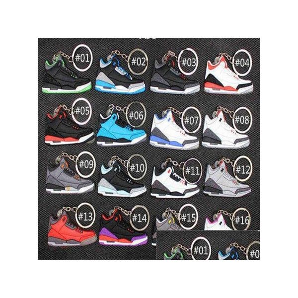 Porte-clés Longes Mini Sile Sneaker Porte-clés Femme Hommes Enfants Porte-clés Cadeau Designer Chaussures Sac À Main Chaîne Titulaire De Basket-Ball Drop Del Dhgun