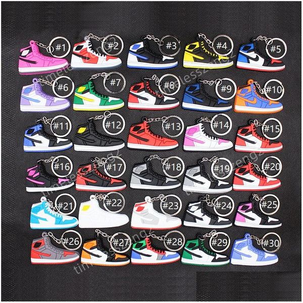 Porte-clés Lanyards Mti-Styles Fashion Designer Mini Sneaker Porte-clés Marque Sport Chaussure Porte-clés Hommes Femmes Enfants Bague Cadeau Créatif D Dhyva