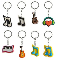 Keychains Lanyards Music Keychain Key Purse Handbag Charms For Women Ring Girls Goodie Sag Stuffers