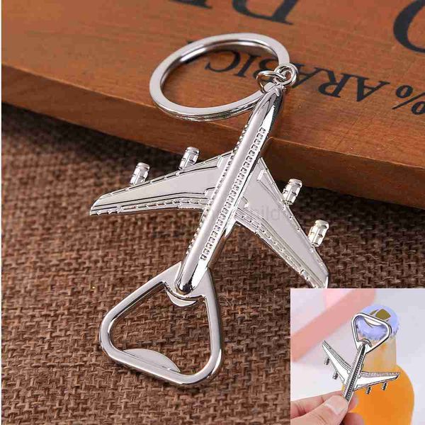 Keychains Lanyards Nouveaux avions en acier inoxydable créatifs Keychain Bottle Bottle Keyring Men's Classic Key Holder Gift Accessoires