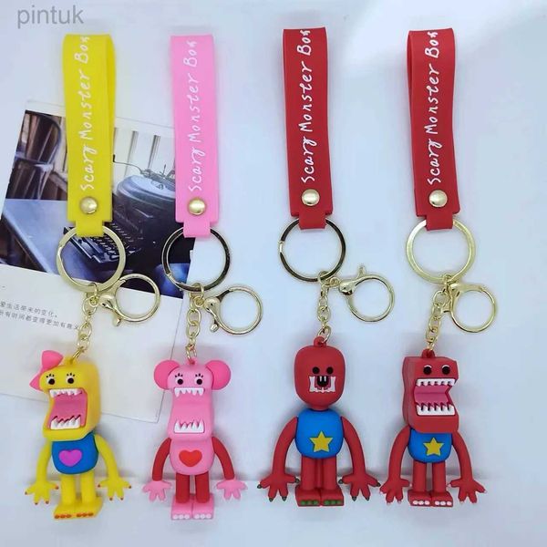 Porte-clés Longes Nouveau Mignon Dessin Animé Poupée Pendentif Anime Chiffres Scarer boîte Robot Kawaii Mode Porte-clés Sac Porte-clés Pendentif Cadeaux D'anniversaire ldd240312