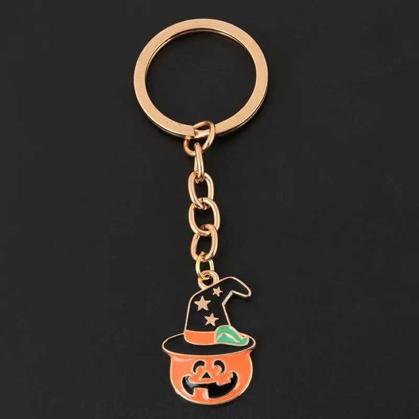 Keychains Lanyards Nouveau Halloween Smile Pumpkin Jack Lantern Pendant Pendre porte-clés et femmes bijoux Q240403