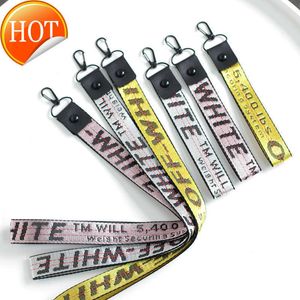 Keychains Lonyards Nouvelles lettres de broderie Ruban Ribbon suspendu Corde ID Corde ID Ensemble de cartes Keychain Accessoires Handrope Fashion Tag