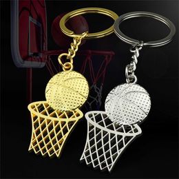 Keychains Lanyards Nieuwe stijl Basketbal Net Keychain Fashion Sport Element Car Bag Pendant Keyring Accessoires Speciaal cadeau voor jongens en mannen