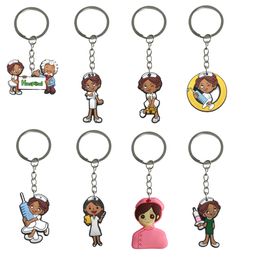 Keychains Lanyards infirmière Keychain Key Chain pour fête Favors Gift Car Bag Courteaux de cartouches