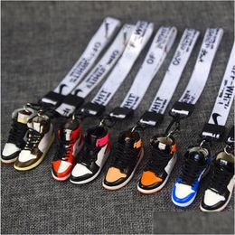 Keychains Lanyards of Series Brand Key Pure Handmade Basketball Shoes Model 3D Men and Women Car Chain Chains Individual Creative DHK8i