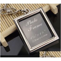 Porte-clés Longes P O Cadre Médaillon Amour Photo Porte-clés Pendentifs Coeur Bang Hangs Pour Femmes Hommes Anniversaire Présent Cadeau Drop D Dhmrm