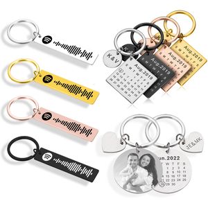 Porte-clés cordons calendrier personnalisé porte-clés sculptés à la main cadeau pour petit ami petite amie privé porte-clés personnalisé goutte 230508