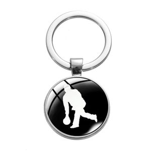 Porte-clés Longes Jouer Hockey Sur Gazon Art Imprimé Porte-clés Golf J'aime Jeu Sports Décontractés Verre Rond Porte-clés Chaînes Amis Souveni Dh9Bu