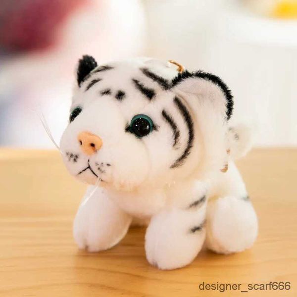 Llaves de llave llenos peluche llavero relleno tigre juguete encanto de animal suave llavero lindo llavero para niños bolso bolso bolso bolso