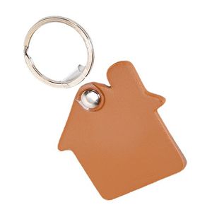 Keychains Lanyards PU Leather Diy House Keychain Real Estate Gift Key Chain