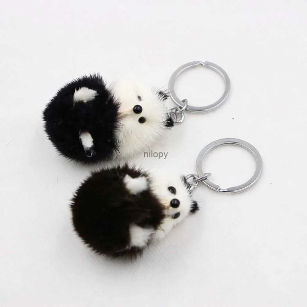 Keychains Lanyards Real Fur and Mink Hair Red Panda Panda Bag Pendse Creative Creative Red Panda Panda Mobile Bag Bag Bag