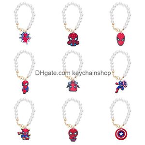 Keychains Lanyards Red Hero Charm Accessories Cup para 40 oz de vaso moderno simple con manejo de la cadena de llave de la llave entrega otzcd