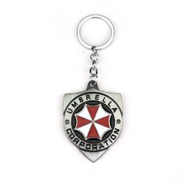 Porte-clés Longes Resident Evil 2 couleurs Alliage Porte-clés Umbrella Corporation Logo Bouclier Forme Hoder Pour Les Fans Unique Film Bijoux Dhnyh