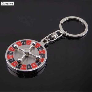 Keychains Lanyards roteren sleutelhanger - Hoge kwaliteit The New Time Compass Metal Key Ring Car Chain Gift for Man Women 17331 Q240403