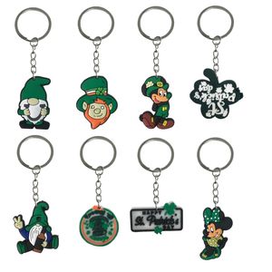 Keychains Lanyards Saint Patricks Day Keychain Key Rings Tags Goodie Bag Samis Cadeaux de Noël et Charmes de vacances Cool pour sacs à dos OTAO8