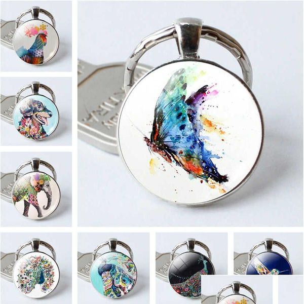 Porte-clés Longes Navire Peint Animal Cristal Porte-clés Cadeau Créatif Pendentif Porte-clés R387 Mix Ordre 20 Pièces Beaucoup Drop Delive Dhbdp