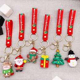 Porte-clés Longes Sile Père Noël Dessin Animé De Noël Porte-clés Pendentif Sac Poignet Porte-clés Cadeau De Noël Drop Delivery Accessoire De Mode Dhh0H