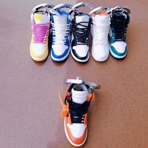 Sleutelhangers Lanyards Simation 3D Sneakers Sleutelhanger Fun Mini Pu Basketbalschoenen Sleutelhanger Diy Vinger Skateboard Accessoires Sieraden Pend Smty4